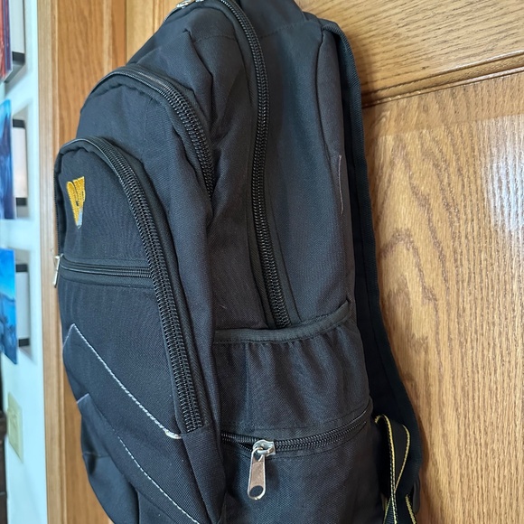 CAT brand black and gold backpack-new without tags - Picture 2 of 11